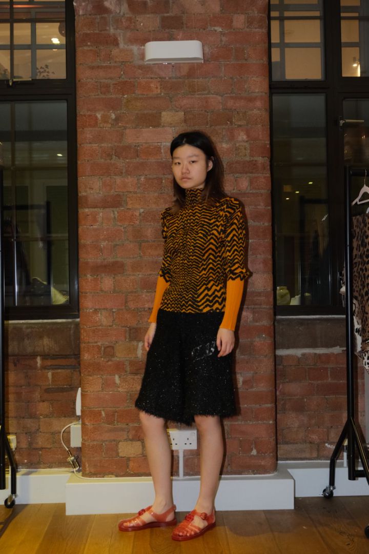 Issey Miyaka  Pleats Please 90s Vintage Tiger Print Long Sleeve Top