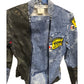 Christian Dior by John Galliano Denim Y2K Punk Print Double Zipper Jacket