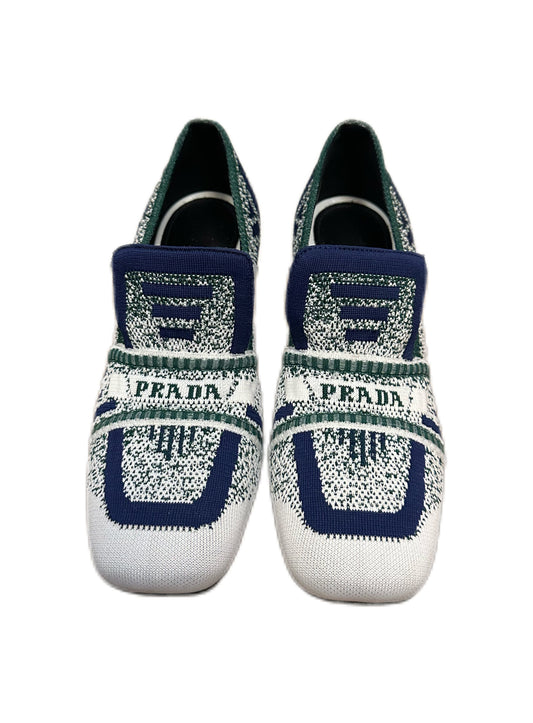 Prada Brand New Sporty Futuristic Knitted Heels