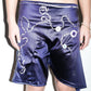 PE99Y YAN9 Asymetrical Silk Jersey Emberlishment Purple Shorts