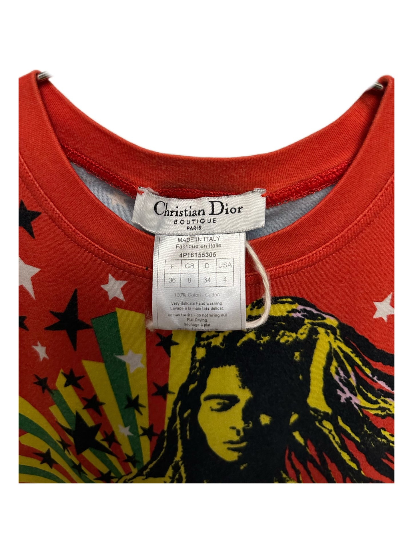 Christian Dior by John Galliano Y2K Bob Marley Print Tank Top