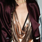 PE99Y YAN9 Metallic Bronze Silk Draping Jersey Tank Top