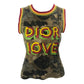 Christian Dior by John Galliano Y2K 2003 "DIOR LOVE" Rasta Tank Top