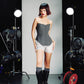 OVER RANGE Grey Rivet Punk Corset Top