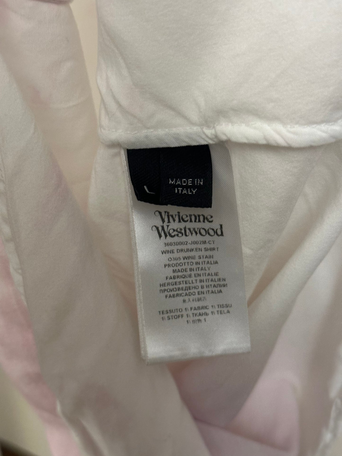 Vivienne Westwood Draping Spilled Wine Shirt