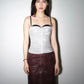 Dolce & Gabanna Y2K Runway Silver Jersey Corset