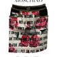 Moschino Bold Letters and Gold Chain Rose Skirt