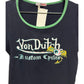 Von Dutch Y2K Black Gothic Letters Printed Crop Top T-shirt