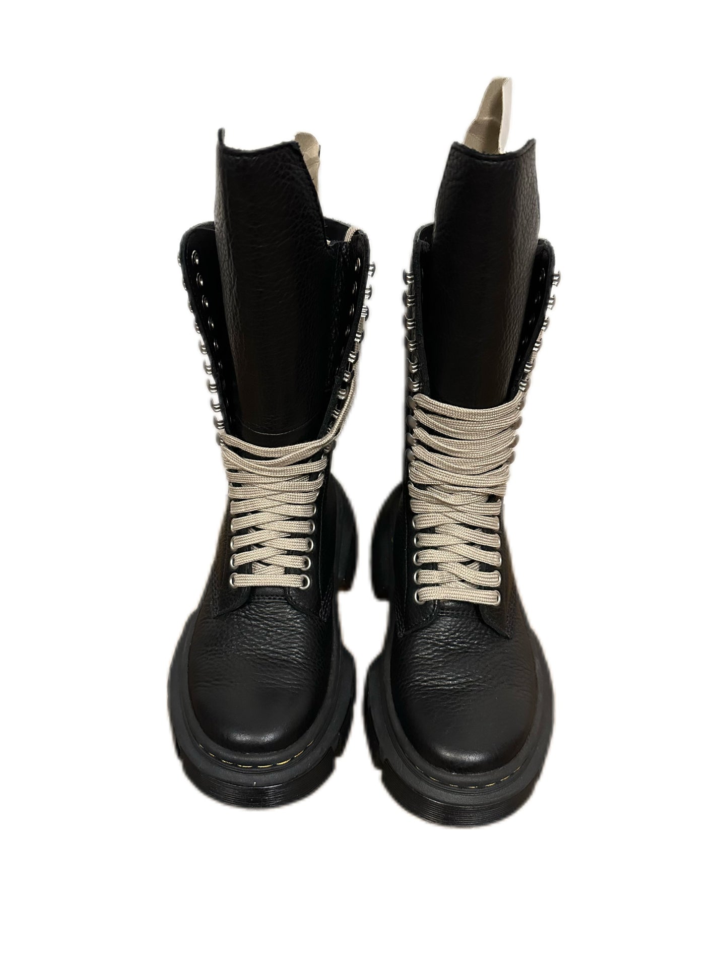 Rick Owens × Dr.Martens Black Soft Leather High Boots