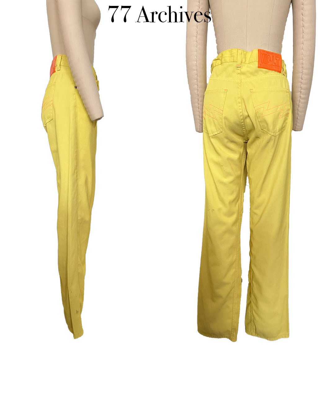 Walter Van Beirendonck Y2K Yellow Runway Trousers