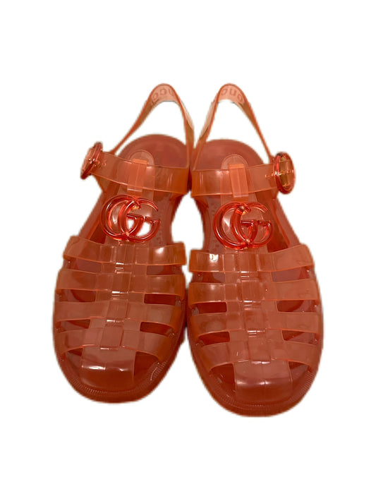 Gucci Womens GG Fisherman Sandal 'Deep Coral'