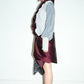 PE99Y YAN9 Sky Blue and Grey Suede Wine Silk Coat Jacket