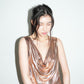 PE99Y YAN9 Metallic Bronze Silk Draping Jersey Tank Top