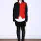 Comme Des Garcons Red and Black Asymmetrical Cardigan