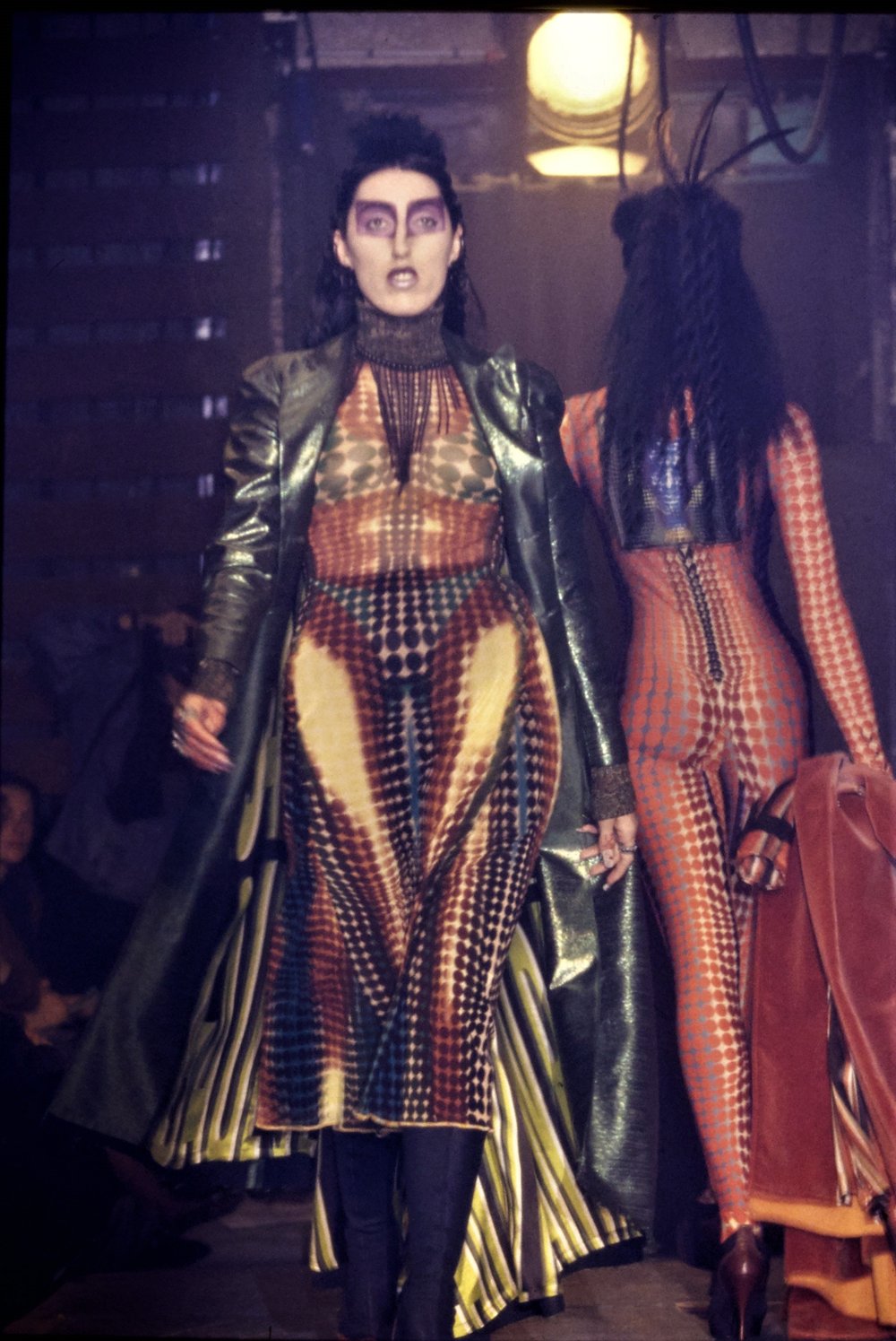 Jean Paul Gaultier Iconic 1995 秋季时装秀网络圆点长裙